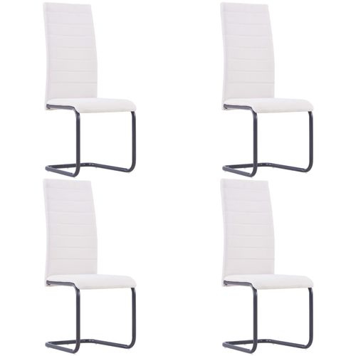 Konzolne blagovaonske stolice od tkanine 4 kom krem slika 1