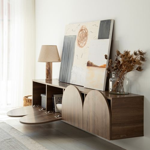 Mesta Walnut Walnut TV Stand slika 4