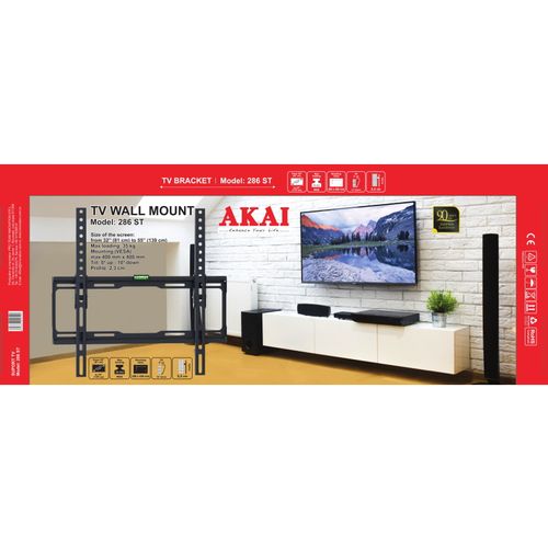 AKAI zidni nosač za TV 32-55", do 35Kg, VESA 400x400, nagib 286ST slika 3