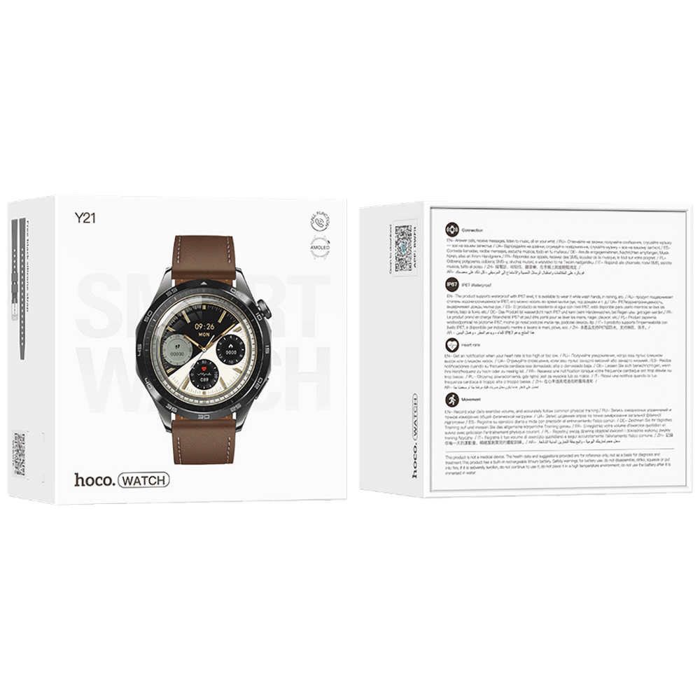 hoco. Pametni sat, 1.43" AMOLED, Bluetooth, IP67 - Y21 Metal Gray slika 4