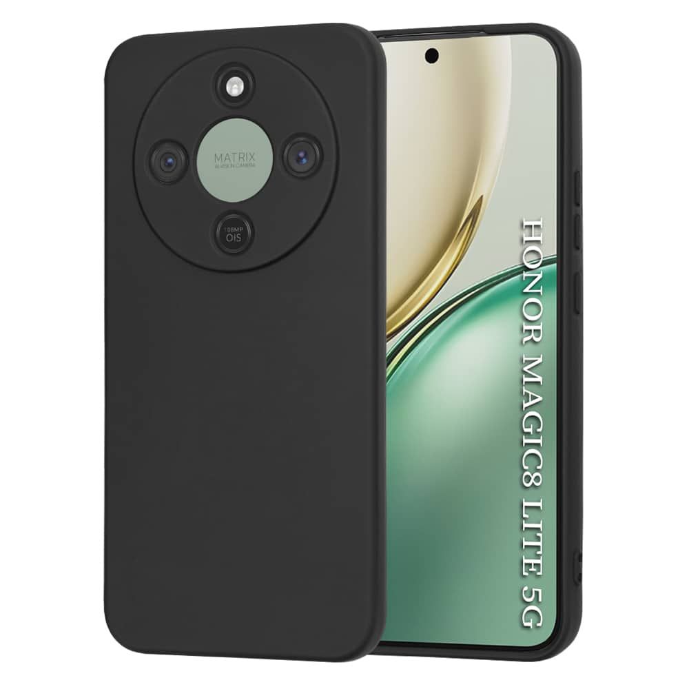 Techsuit SoftFlex silikonska maska za Honor Magic8 Lite – crna slika 1