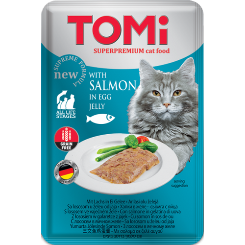 Tomi Hrana za mačke ALU vrećica Losos u želeu od jaja 100g slika 1