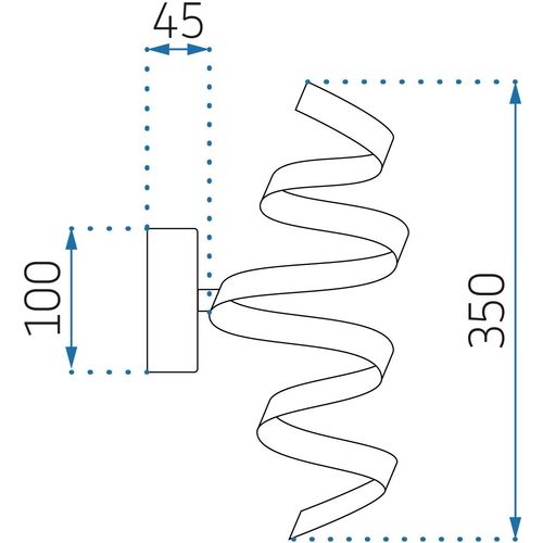 ZIDNA SVJETILJKA LED SPRING APP826-W CRNA MAT slika 7