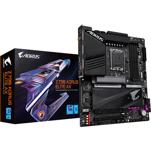 Gigabyte Z790 AORUS ELITE AX LGA1700, Z790 Chipset, 4x DDR5, Support 13th and 12th Gen Series Processors, Fast Networks：2.5GbE LAN & Wi-Fi 6E 802.11ax slika 1