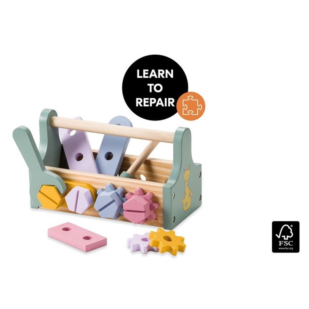Hauck Drvena igračka Kutija sa alatom Learn to Repair slika 2