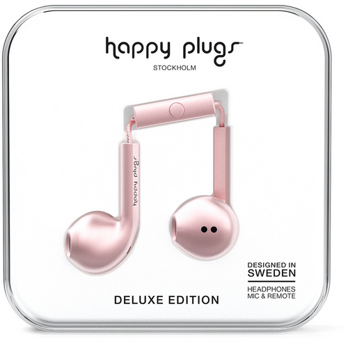 Happy Plugs, Earbud Plus slušalice,Roza Zlatna slika 1