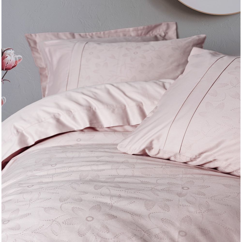 Satin set za pokrivač Jana - boje: puder slika 2