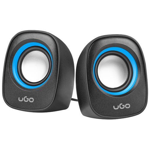 Natec UGL-1875 TAMU S100, Stereo Speakers 2.0, 6W RMS, USB power, 3.5mm Connector, Black/Blue slika 1