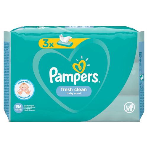 Pampers vlažne maramice fresh clean 3 x 52 komada slika 1