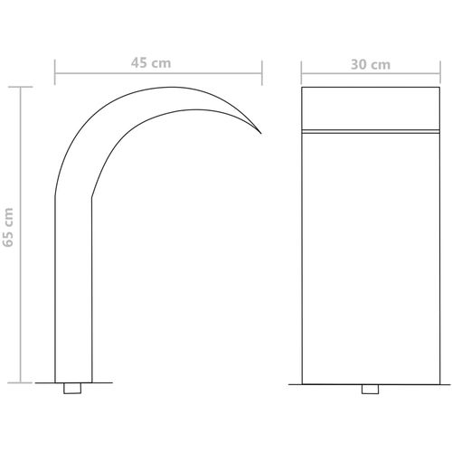 Fontana za bazen od nehrđajućeg čelika 45 x 30 x 65 cm srebrna slika 23