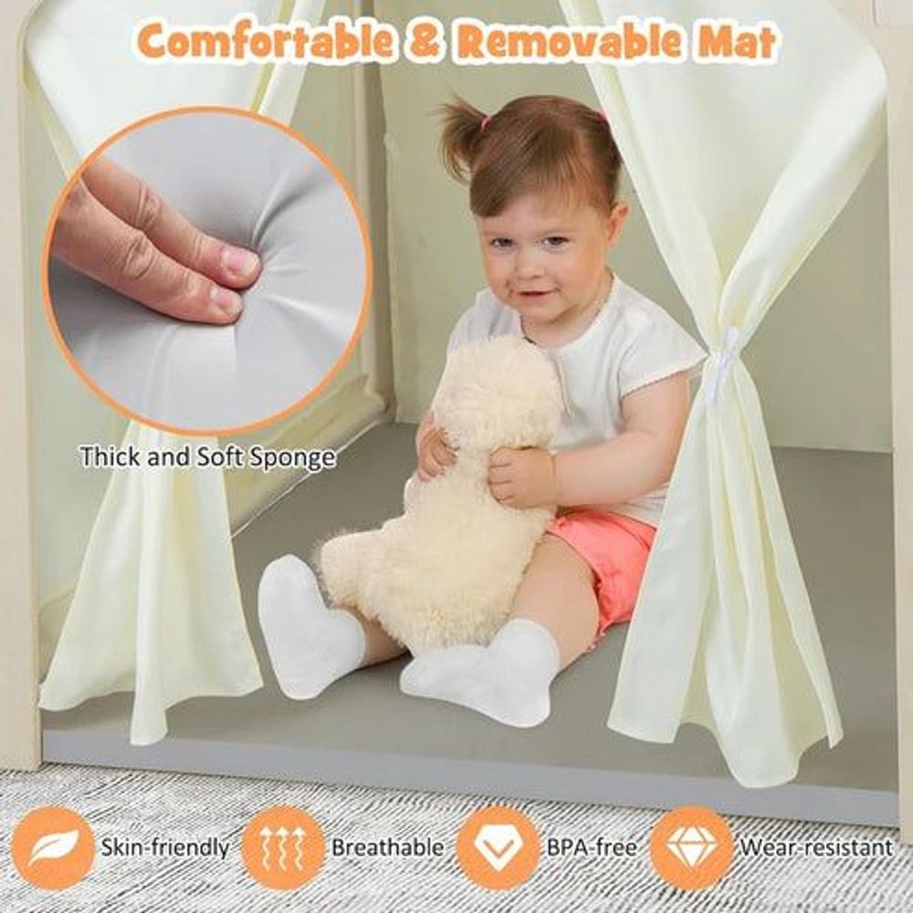 Kinder Home Multifunkcionalna drvena dječija kućica 6U1 slika 4