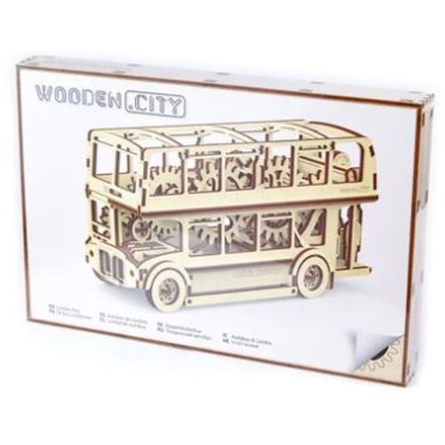 Wooden City 3D drvena maketa - Londonski autobus slika 2