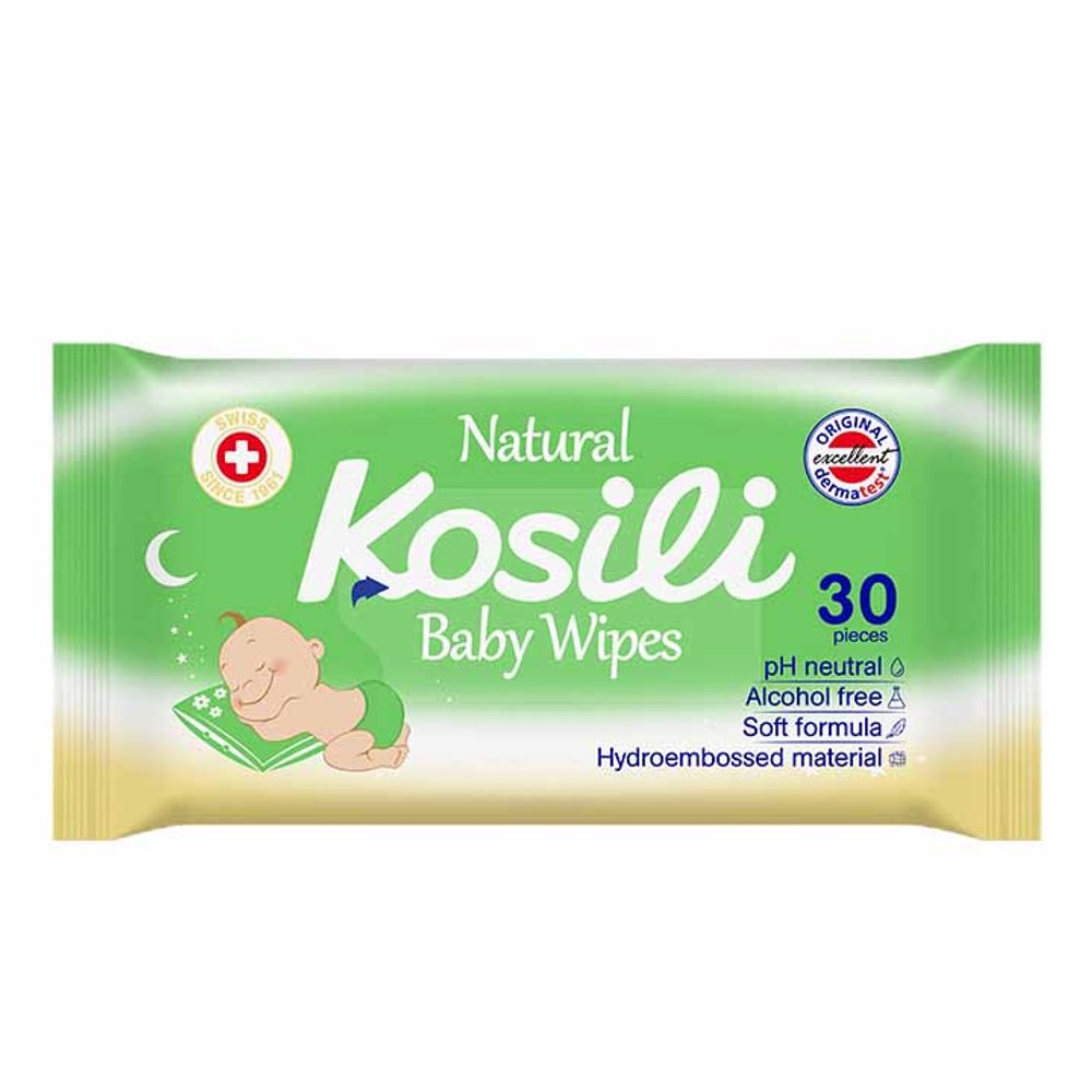 Kosili All Natural Baby vlažne maramice Zelene 30kom slika 1