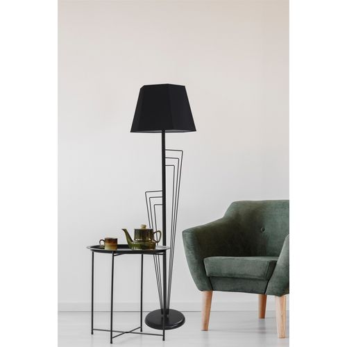 Kelebek Siyah Lambader Prizma Siyah Abajurlu Black Floor Lamp slika 2