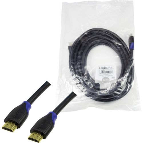 LogiLink HDMI priključni kabel HDMI A utikač, HDMI A utikač 5.00 m crna CH0064 audio povratni kanal (arc), Ultra HD (4K) HDMI s eternetom, pozlaćeni kontakti HDMI kabel slika 2