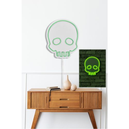 Wallity Ukrasna plastična LED rasvjeta, Skull - Green slika 13