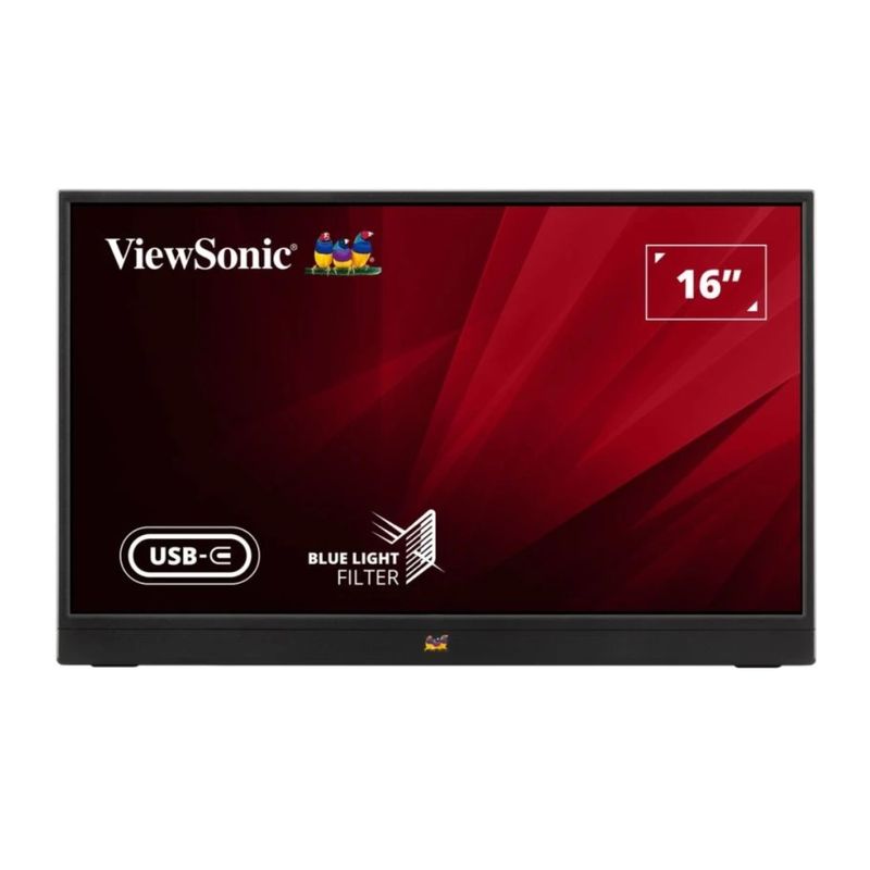 Viewsonic Monitor ViewSonic 16” VA1655, FHD, IPS, 2xUSB-C, mini HDMI, Speakers image