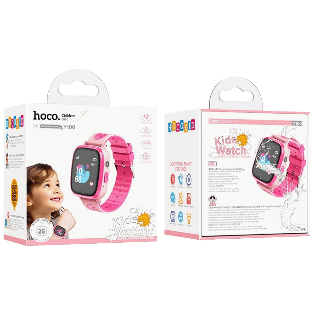 hoco. Pametni sat za djecu, 1.44" ekran, 2G, Nano SIM - Y100 Pink slika 3