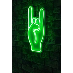 Wallity Ukrasna plastična LED rasvjeta, Rock N Roll Sign - Green