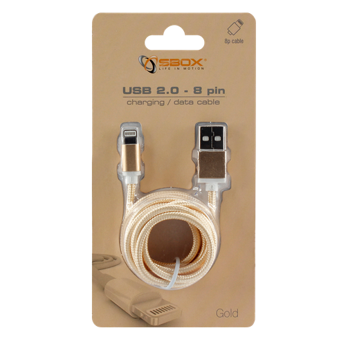 KABEL SBOX USB -> iPh.7 M/M 1,5M Blister Zlatni  slika 7