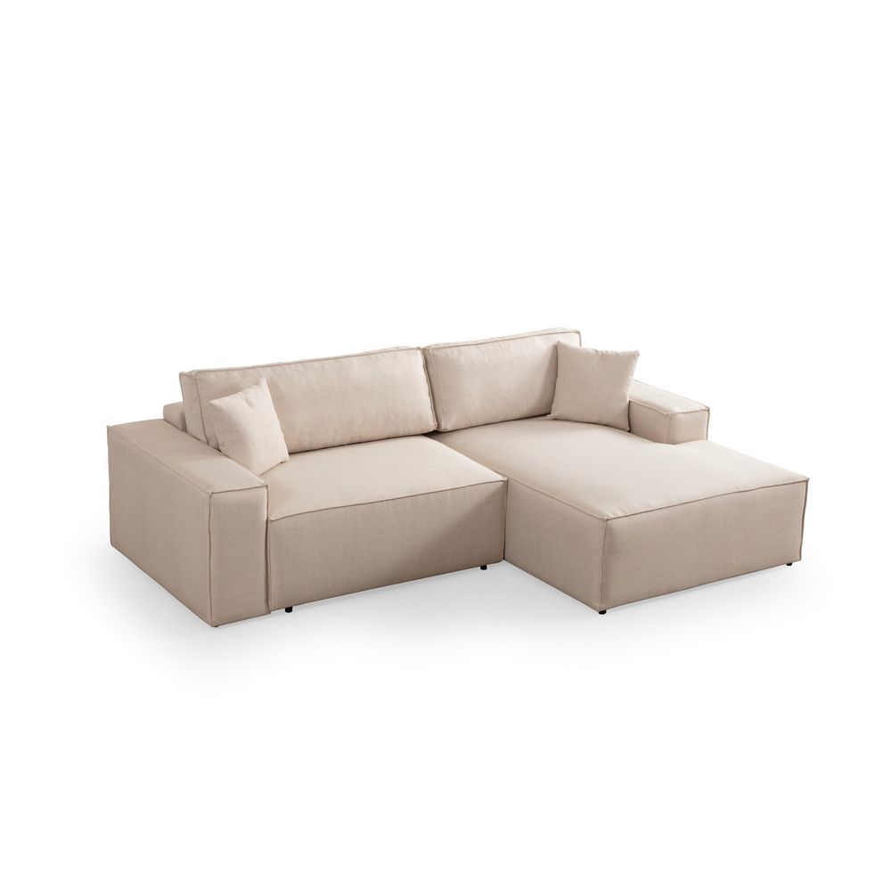 Pırlo Kutni Sofa na Razvlačenje - Ecru slika 6
