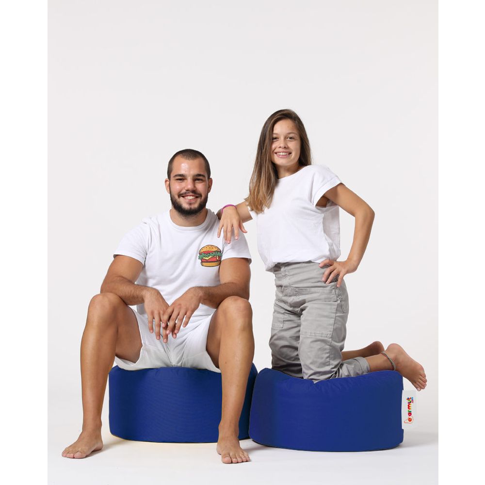Plavi Okrugli Pouf - Vrtne Pufne slika 8