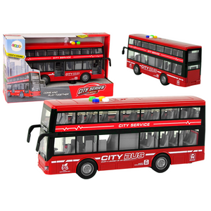 Autobus na 2 kata sa svjetlosnim i zvučnim efektima crveni