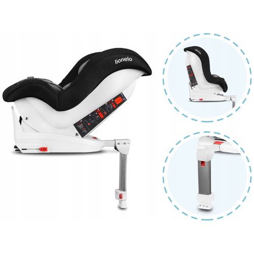 Lionelo autosjedalica Lennart, ISOFIX+noga, 0-18Kg, crna-siva, 5g JAMSTVA slika 3