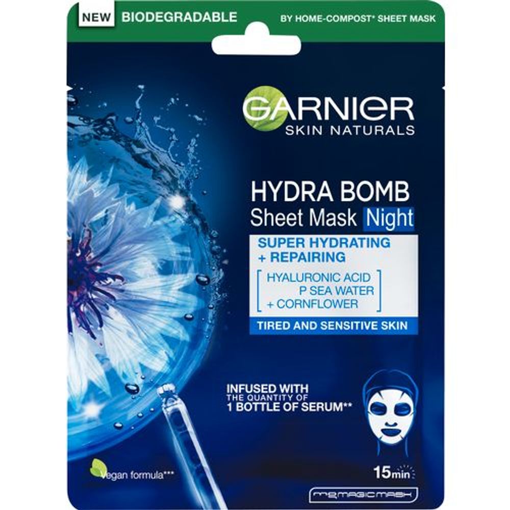 Garnier Skin Naturals Hydra Bomb Tissue Noćna maska za lice 32g slika 1