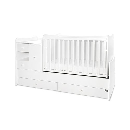 LORELLI MiniMAX Modularni krevetić 4in1 s Mehanizmom Ljuljanja White 190x72 cm slika 6