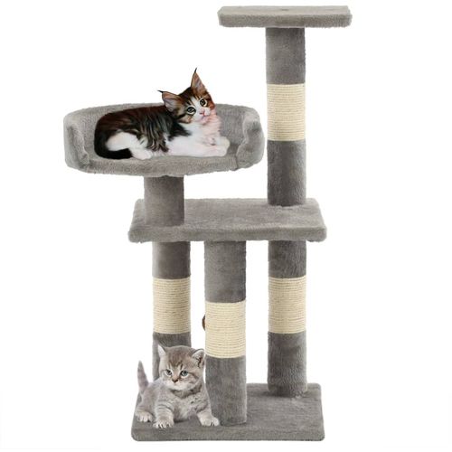 Penjalica za mačke sa stupovima za grebanje od sisala 65 cm siva slika 13