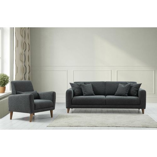 Sare 3+1 - Dark Grey Dark Grey Sofa Set slika 1