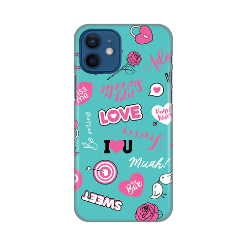 Torbica Silikonska Print za iPhone 12 6.1 Love slika 1