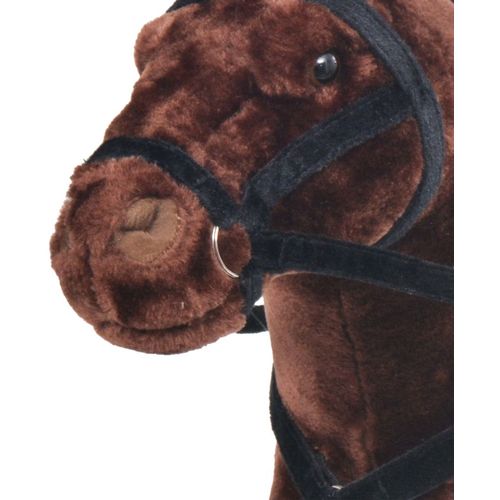 Stojeća igračka plišani konjić tamnosmeđi XXL slika 10