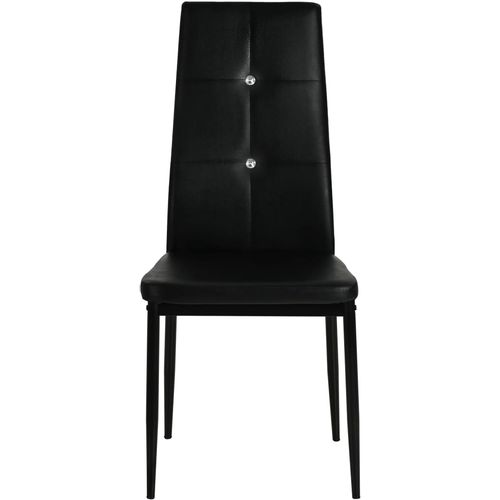 Blagovaonske stolice od umjetne kože 4 kom crne slika 4