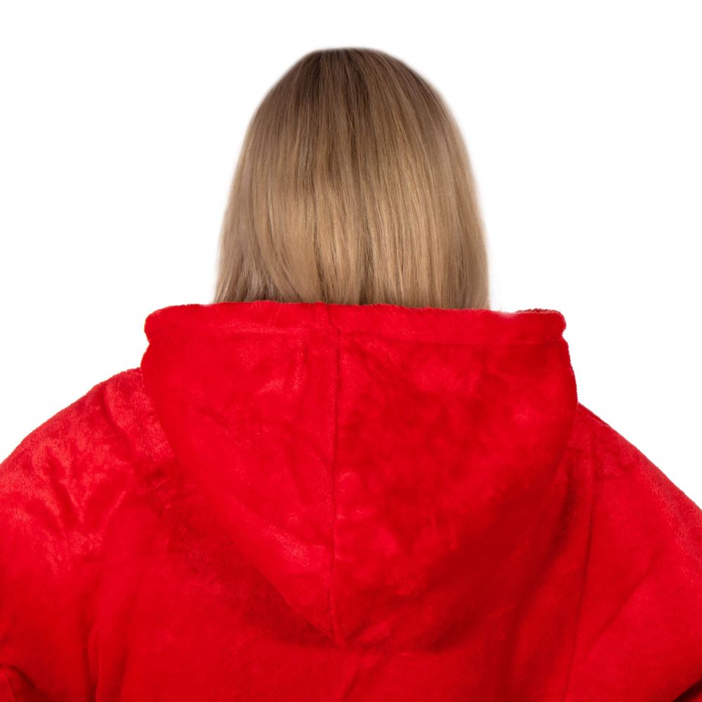 Springos mekana oversize majica u obliku deke, crvena slika 9