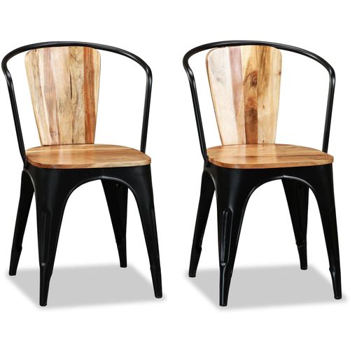 Blagovaonske stolice od masivnog bagremovog drva 4 kom slika 57
