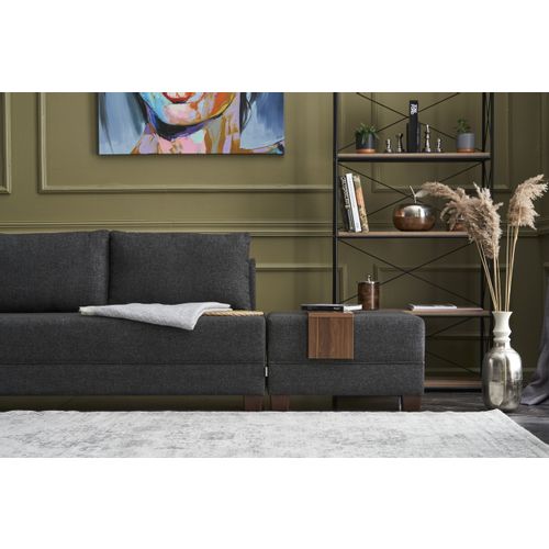 Atelier Del Sofa Fly Left - Anthracite Anthracite Corner Sofa-Bed slika 4