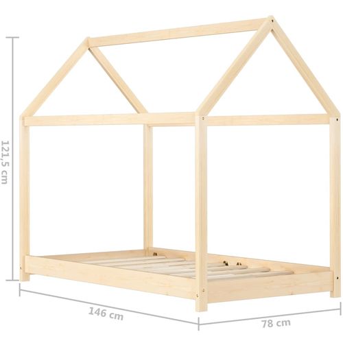 Okvir za dječji krevet od masivne borovine 70 x 140 cm slika 34