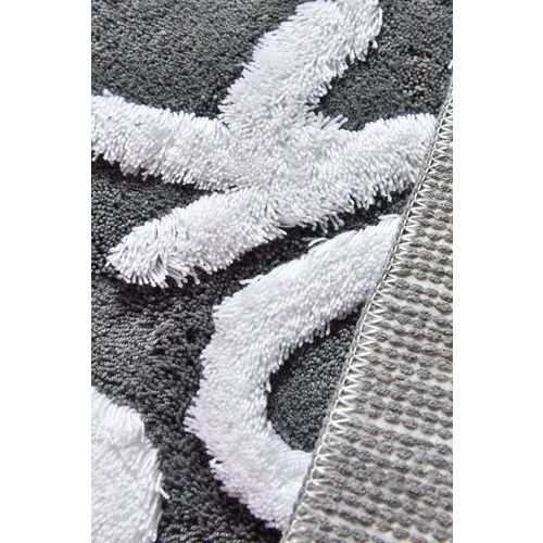 Great - Grey Multicolor Acrylic Bathmat Set (3 Pieces) slika 3