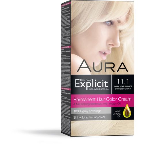 AURA Explicit farba za kosu 11.1 Ekstra Biserno Plava slika 1