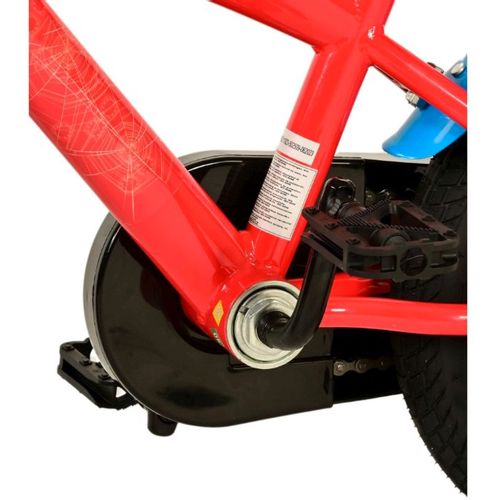 Dječji bicikl Spider-Man 12" s pomoćnim kotačima crveni/plavi slika 5