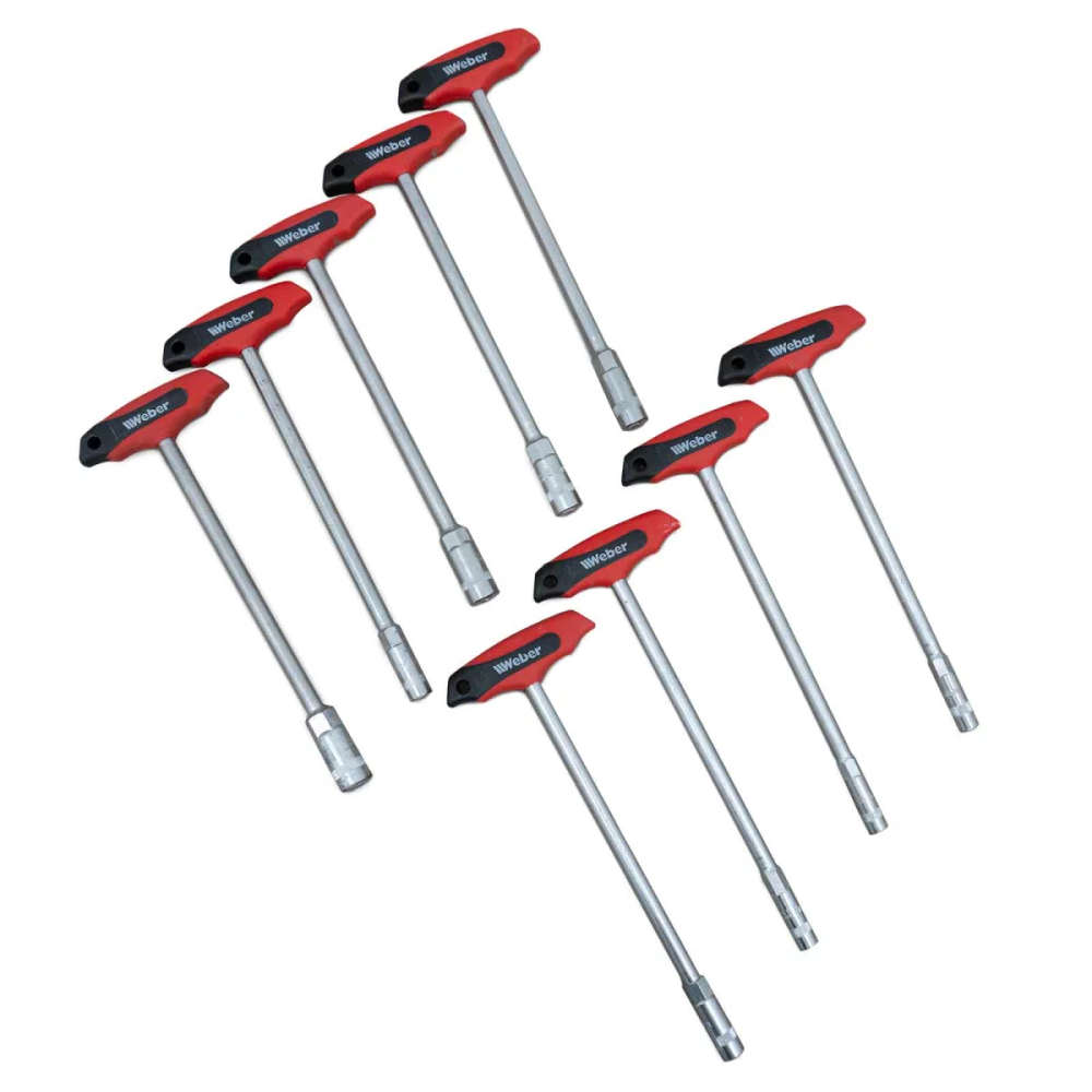 WEBER set nasadnih ključeva sa T ručkom 6 do 14 mm u PVC kovčegu, 9 komada slika 3