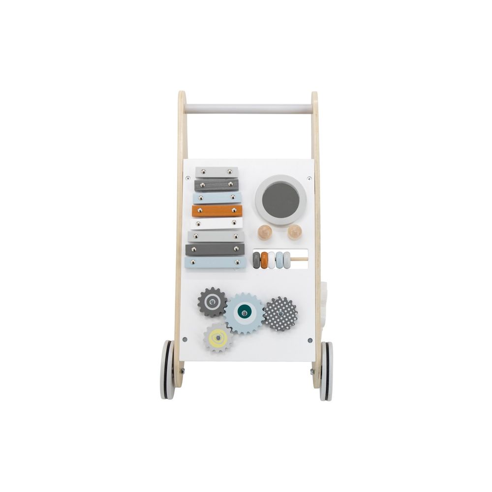 Tryco Drvena guralica sa Montessori tablom, White slika 2