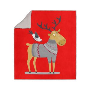 Deka 130x160 Throw Warm Reindeer