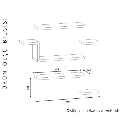 Lowa - White White Wall Shelf slika 4