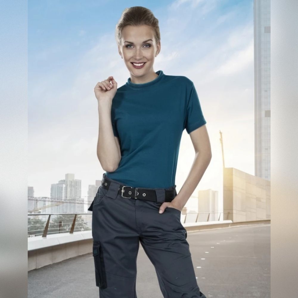 H9317/36 RADNE KLASIČNE ŽENSKE HLAČE 4TECH SIVO/CRNE ARDON slika 3