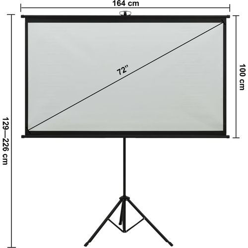 Projekcijsko platno s tronošcem 72 " 16 : 9 slika 7