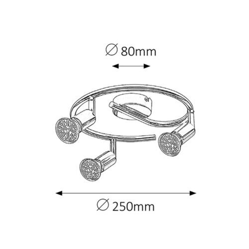 Rabalux Norton LED 3W GU10 350W Spot rasveta slika 2