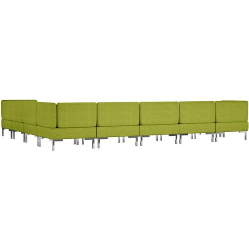 9-dijelni set sofa od tkanine zeleni slika 5